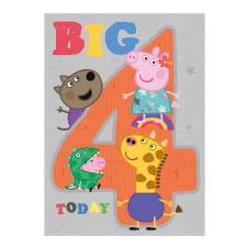 Big 4 Today Peppa Pig 4th Birthday Card
